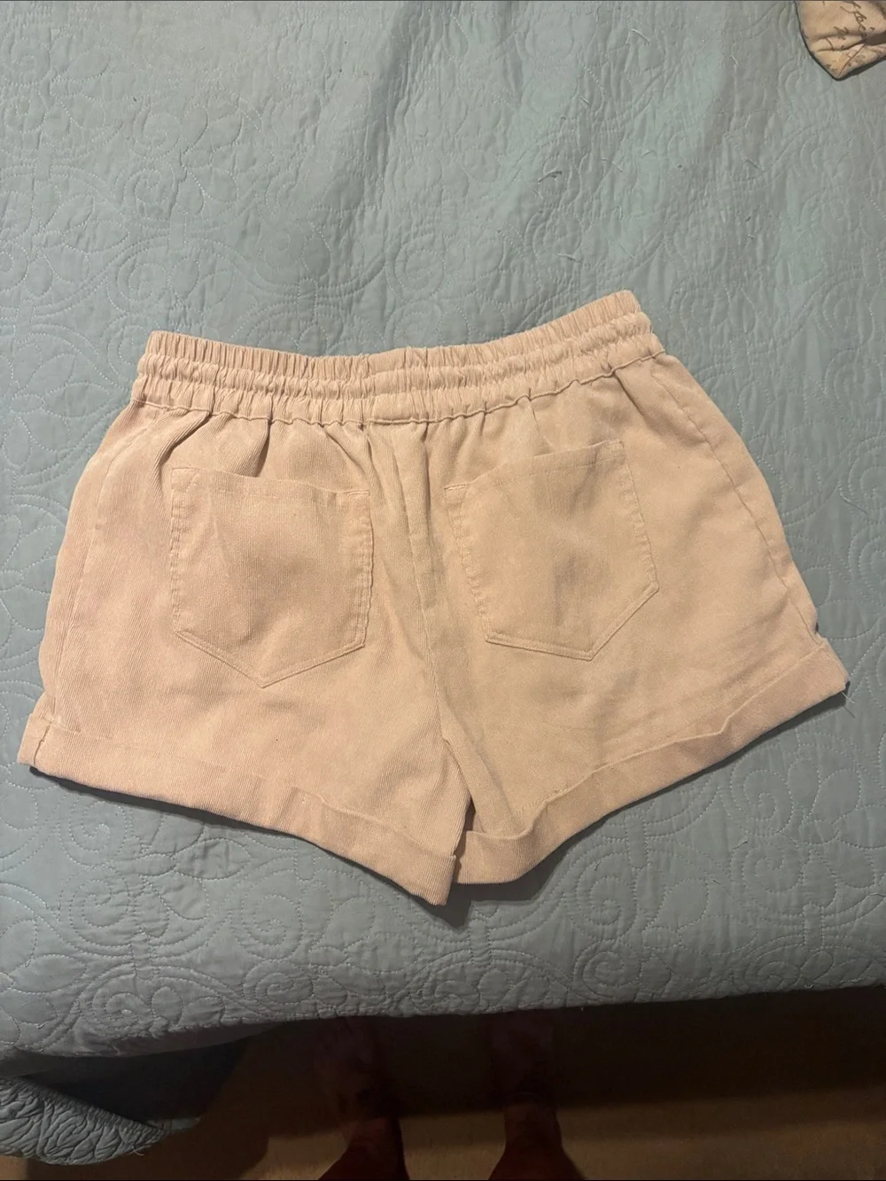 KanCan Tan Pink Elastic-Waist Athletic Shorts